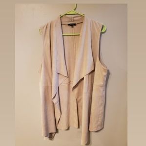 Faux suede vest